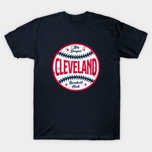 Cleveland Retro Big League Baseball - Navy T-Shirt